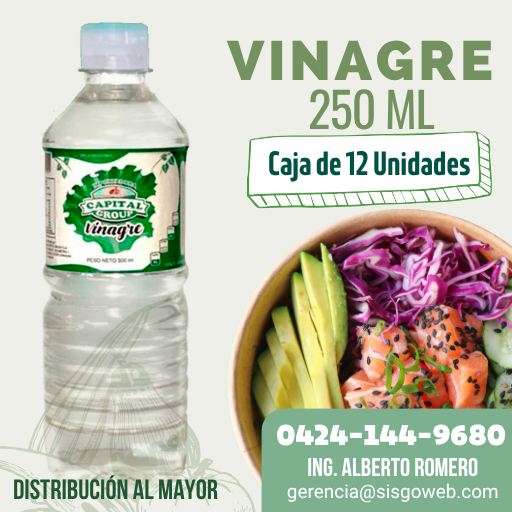 Vinagre 0.5 Litro (marca Capital Group)